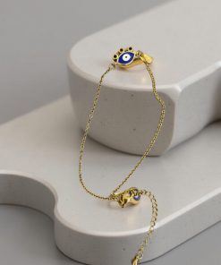 Anklet evil eye on brow gold