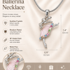 Ballerina Necklace -Multi Colour Crystals on Dress