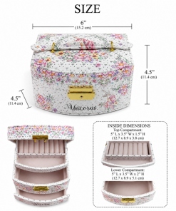 Alternative view of Unicorn Jewelry Box with Floral Wreath (Multi-Colored)