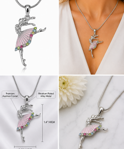 Alternative view of Ballerina Necklace -Multi Colour Crystals on Dress