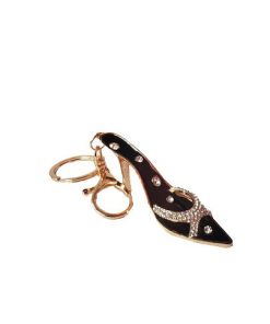 Keychain- Large high heel shoe with rhinestones ( colour options)