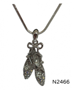 Necklace - Ballet Shoes Flat Clear  and AB