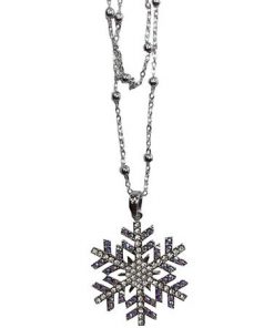 Necklace-Large Snowflake with long chain
