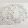 Hair vine long rhinestone leaves and white beading