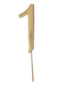 Cake Topper - Number, Plain, Gold/Silver-plated (6.5cm)