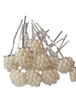Hair pins - pearl cluster, pack of 12