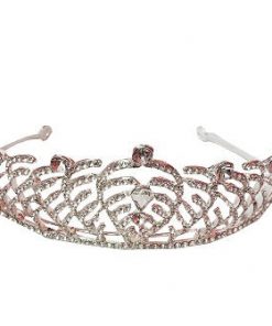 Hair tiara large- Curved lines with rhinestones