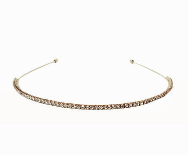 Hairband - Thin single row of rhinestones (colour options)