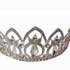 Large hair tiara-  9 points above circles with diamonds in between