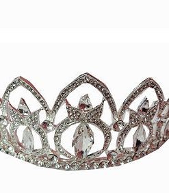 Large hair tiara-  9 points above circles with diamonds in between