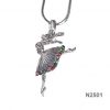 Ballerina Necklace -Multi Colour Crystals on Dress