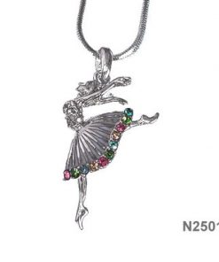 Ballerina Necklace -Multi Colour Crystals on Dress