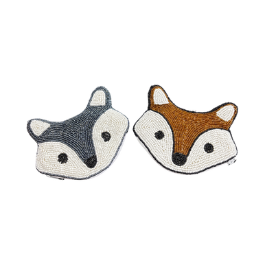 Beaded Fox Coin Purse