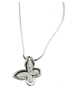 Necklace - Thick Butterfly slanted