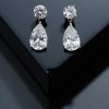 Cubic zirconia earring - Diamond and Drop dangling