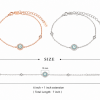Evil eye bracelet on gold or silver chain (Color option)