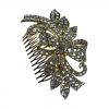 Hair comb- Ribbon shape with leaves
