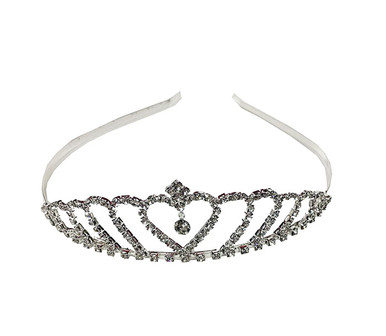 Hair tiara – Half hearts connected with heart in middle