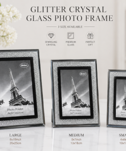 Glitter Crystal Glass Photo Frame