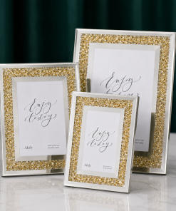 Alternative view of Crystal Inlay  Glass Photo Frame Style 2