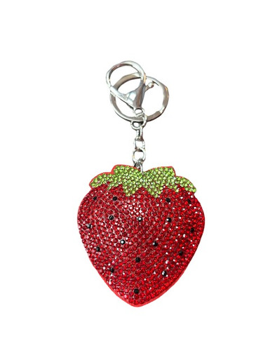 Key chain shine Rhinestones fruit Series