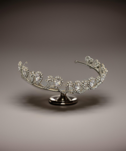 Hair tiara -10 rain drop crystals with crystal flowers