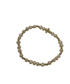 Cross bracelet freshwater pearls kid size colour options
