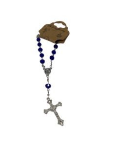 Rosary - Blue Crystal with Chalice or Mary