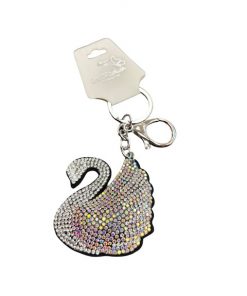 Keychain - Rhinestones Swan