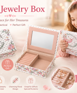 Alternative view of Unicorn Jewelry Box with Floral Wreath (Multi-Colored)