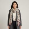 Hummingbirds with flowers Paint scarf