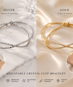 Adjust Crystal Crossover Bracelet