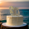 Cake Topper - Cheers to 40 years! 11x12cm (colour options)