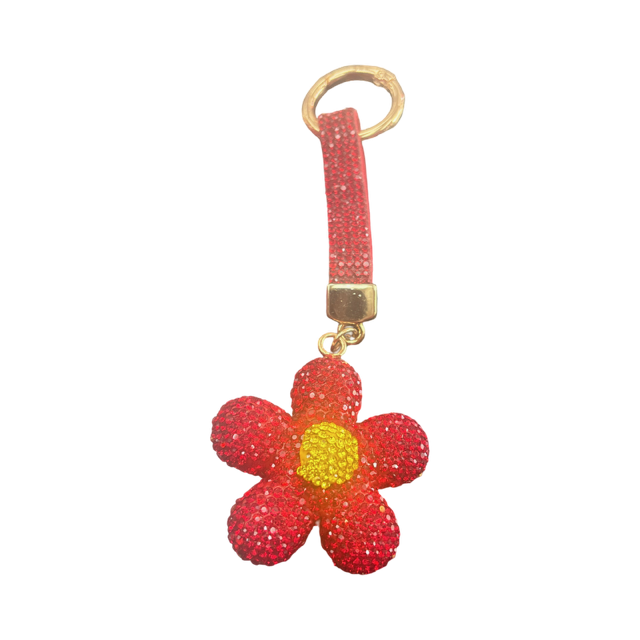 Keychain Rhinestones 3D Style Daisy