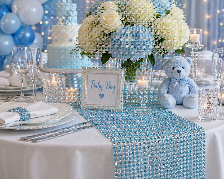 Diamond Rhinestone mesh Ribbon Wrap Roll - Image 2