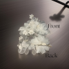 Silk flower hair clip w/ flowers on springs w/ pearls