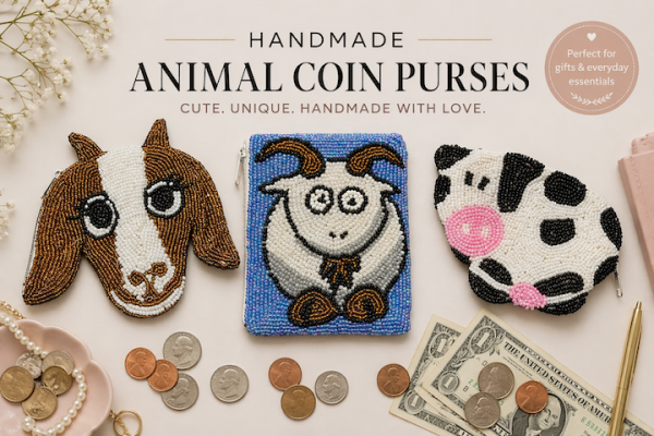 Handmade Farm Animal coin Purse Country Style Collection