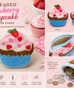 Alternative view of Beaded Coin Purse – Sweet Cupcake