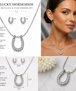 Alternative view of Lucky Horseshoe Design Necklace or Stud Earring
