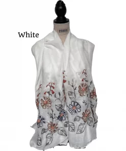 Embroidery scarf and pearl end available (colours option)