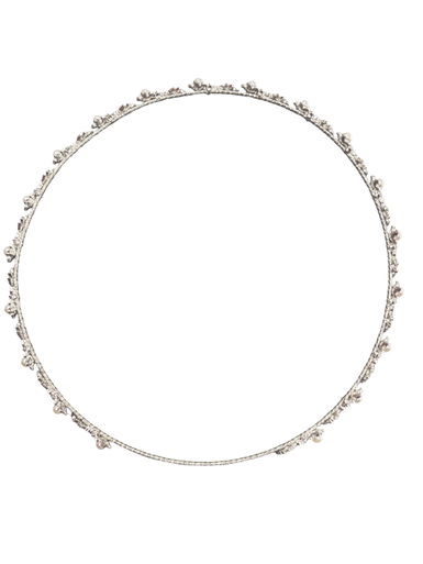 Headband Crown base wire wreath circle silver
