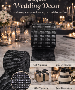 Diamond Rhinestone mesh Ribbon Wrap Roll - Image 5