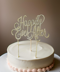 Cake topper- Happily ever after (colour options)