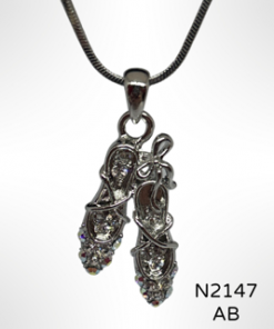 Ballet slippers Necklace- Crystal