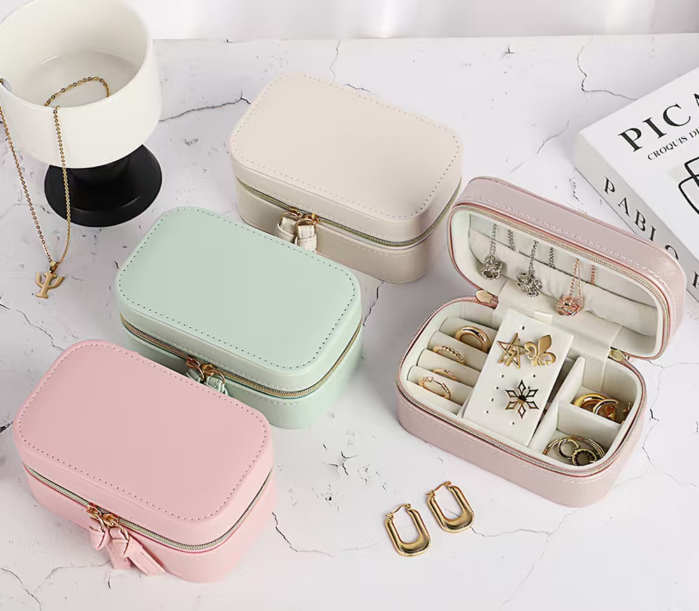 Jewelry Box Travel Case-Compact Organizer (Assorted Colors) - Image 2
