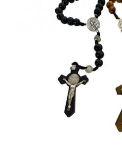 Rosary -Necklace made in pine wood