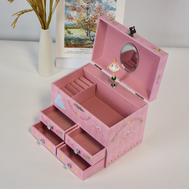 Ballet Music Box Collection-Handcrafted Paper exterior with delicate printed design