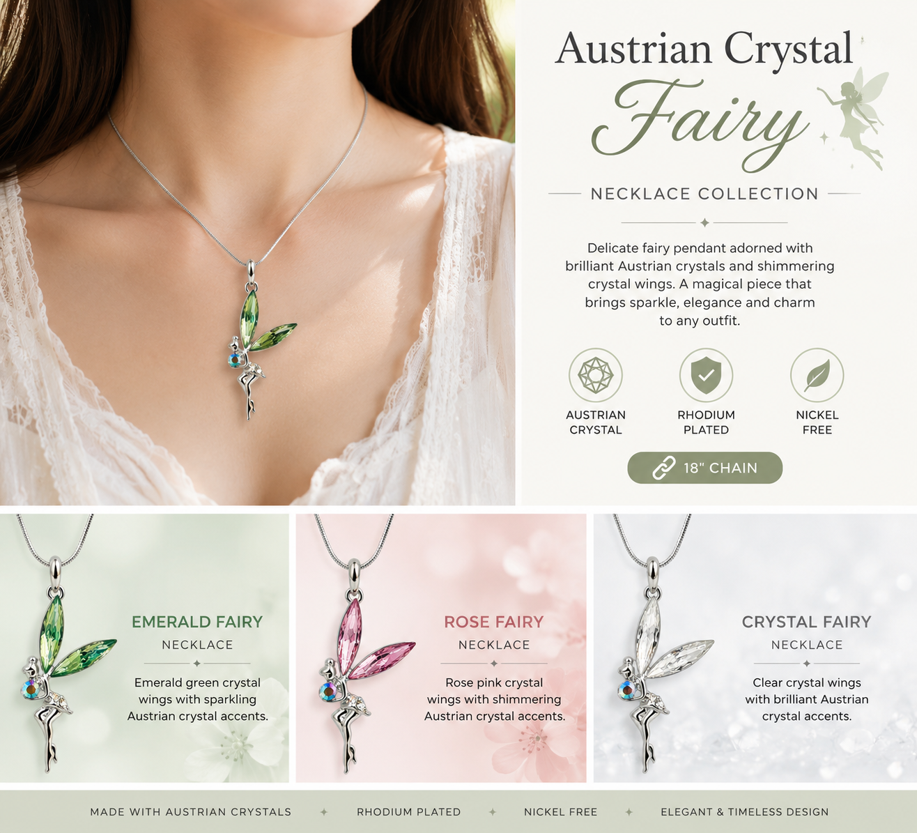 Necklace Fairy, Flying w/ Crystal Ball - Image 2