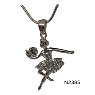 Necklace - Ballerina hold Crystal ball on Arm