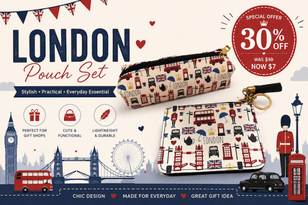 London Icons Cosmetic pouch & Card Holder